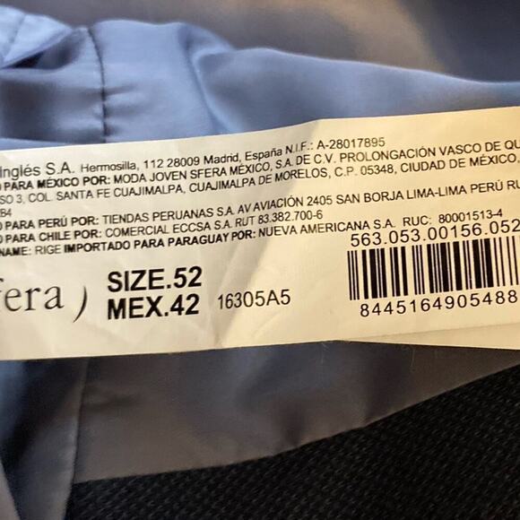 Men’s. Sport Smart Sfera Bleu Blazer With elbow Patches Slim Fit Size 42 - Picture 6 of 12